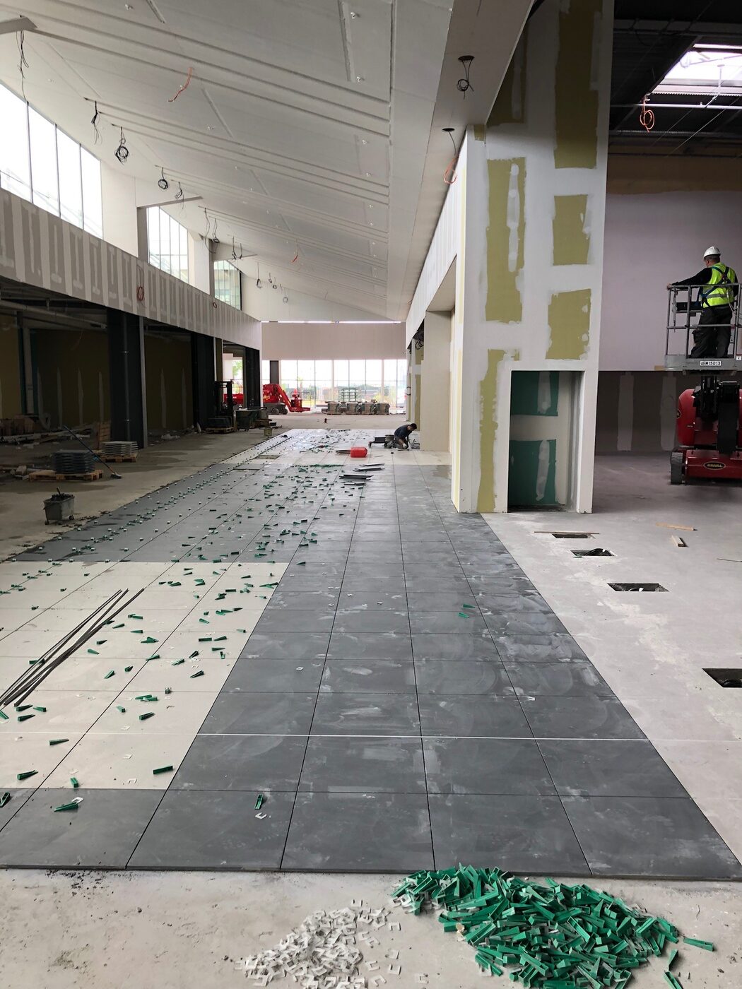 Chantier revêtement grande surface