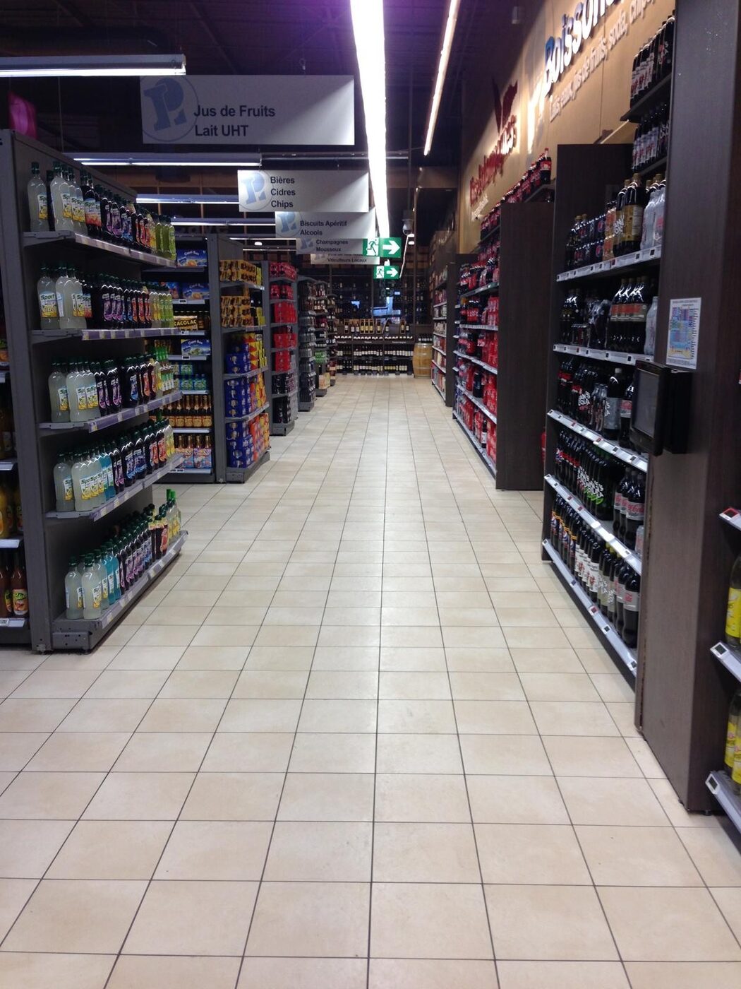 Pose revêtement grand plateau